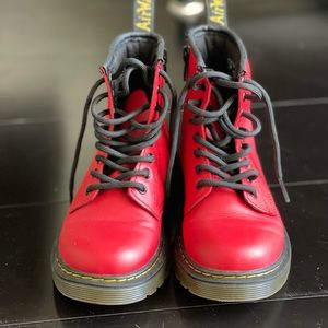 Kids Red Dr Martens Boots size 12